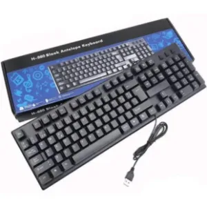 USB Wired Keyboard – H-880 Black Keyboard for PC & Laptop