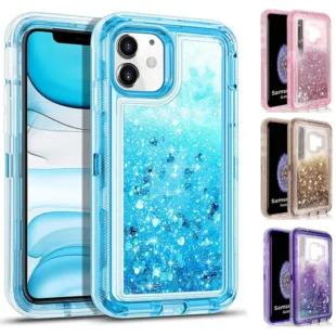 Shockproof Phone Case – Hybrid Heavy Duty Water Glitter Protection