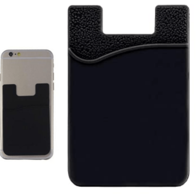 Silicone Wallet Credit Card Holder Pouch (Black) 3M Glue