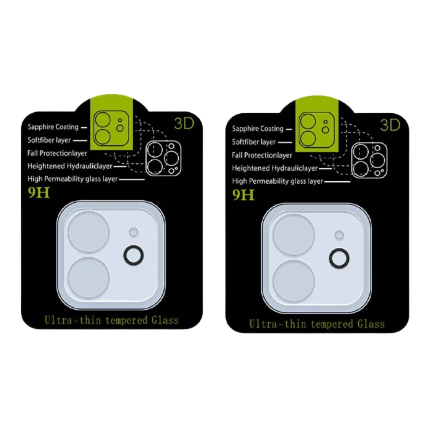 (2 Pack) Tempered Glass Back Camera Lens Protector (iPhone 1112131415 Series)