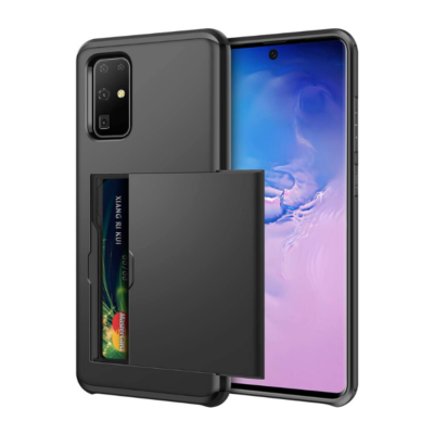 Hybrid Dual Layer Armor Wallet Card Holder Cover