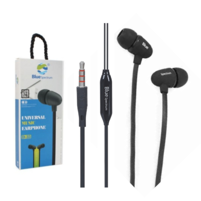 3.5mm Blue Spectrum B35 Earphones - Black or White