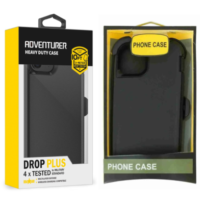Defender Hybrid Heavy Duty Shockproof Case + Waist Clip in Box