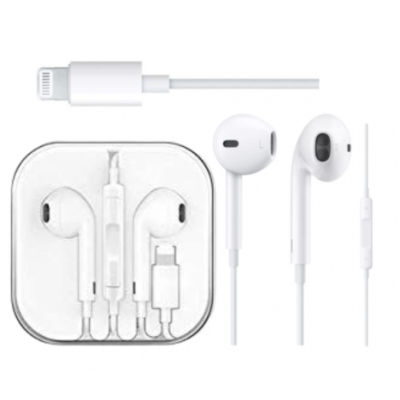 iPhone in-Ear Wired Lightning Headphones (Plug and Play) Plastic Box Packaging
