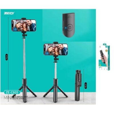 Zeqi Mini Selfie Stick & Tripod with Bluetooth Button (ZE-C905)